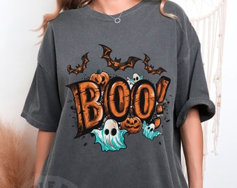 Halloween Ghost Shirt, Boo Jee Shirt, Boo Shirt, Spooky Ghost Shirt, Spooky Season Ghost Sweater, Spooky Vibes Shirt, Halloween Gifts, Ghost