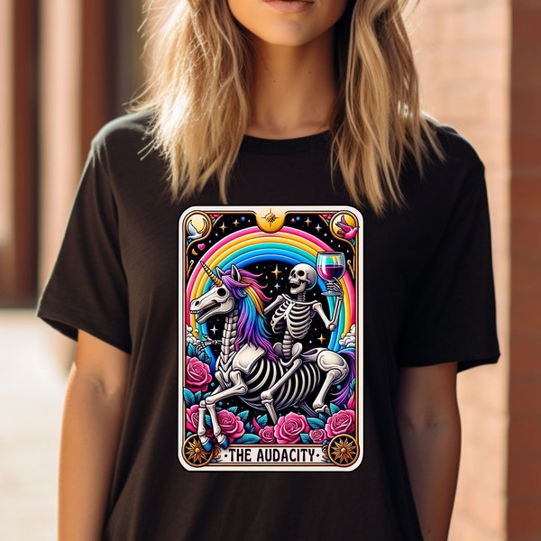 The Audacity Tarot Card Shirt, skeleton Tarot Card Tee, The audacity skeleton Tarot Card shirt, Tarot card shirt, tarot card Mystical Tarot