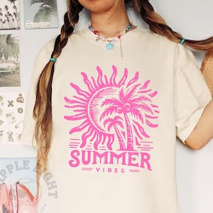 Summer Vibes Shirt, Trendy Summer Shirt, Front and Back Design, Retro Summer Shirt, Summer Vacation tshirt, Beach Vibes, Comfort Colors® Tee
