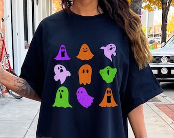 Camisa retro de Halloween, camisa de Halloween coqueta, camisa de calabaza Hallowen, camisa de calabaza rosa, camisa de coqueta de calabaza, camisa fantasma de coqueta