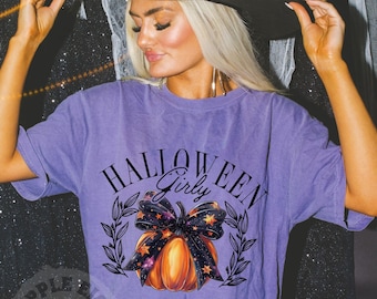 Halloween Girly Shirt, Halloween Girl, Halloween Shirt, Kokette Halloween, gruselige Hündin Shirt, Gothic Ästhetik Witchy Shirt, Kokette
