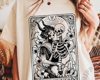 The Sinner Tarot Karte Shirt, Gothic Tarot Karte Shirt, Tarot Karte Shirt, Tarot Karte, Witchy Tarot Karte, Gothic Tee, Teufel Tee, Tarot Karte