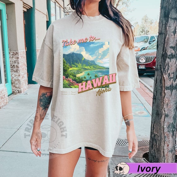 Artsy Hawaii Aloha State T-Shirt Summer Hawaiian Islands Tee Artsy Hawaii Aloha State T-Shirt Summer Hawaiian Islands Tee