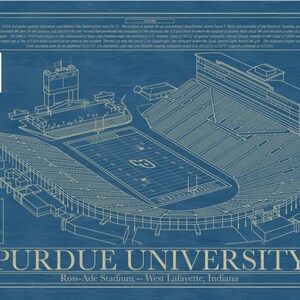 Purdue University- Ross Ade Stadium-wall Art-prints [digital] - Etsy