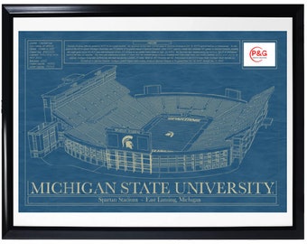Michigan State University-Spartan Stadium-Wall Art-Print [Digital]