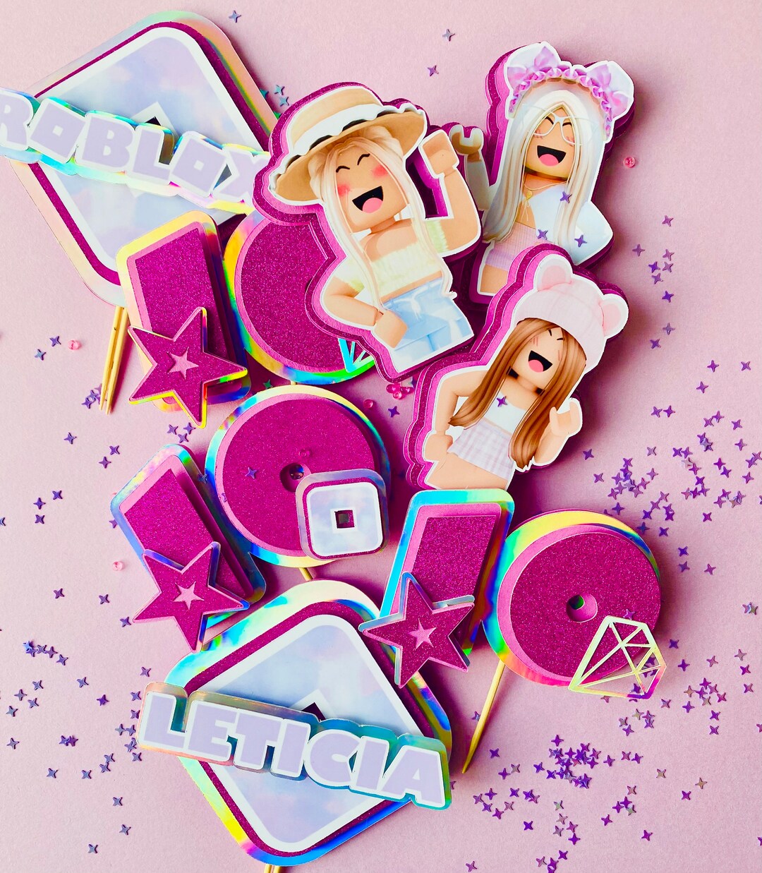 Roblox Girls Cupcake Toppers Handmade Decorations for Your Etsy