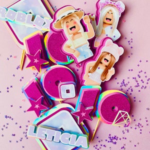 Roblox Free Printable Cake Toppers.  Figuras para cupcakes gratis,  Imprimibles para fiestas gratis, Decoraciones de fiesta de minecraft