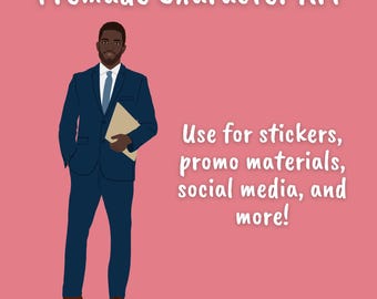 Premade Illustrated Character Art for Authors