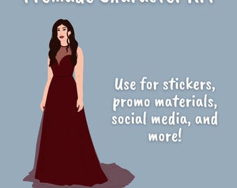 Premade Illustrated Character Art for Authors