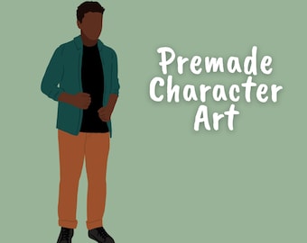 Premade Minimalist Character Art for Authors