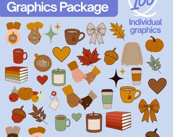 Autumn Coffee Romance Graphics Bundle
