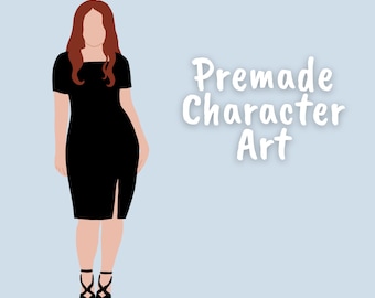 Vorgefertigte minimalistische Character Art für Autoren