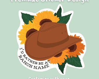 Pre-made Sticker Design, Cowboy Hat