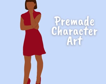 Premade Minimalist Character Art for Authors