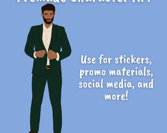 Premade Illustrated Character Art for Authors