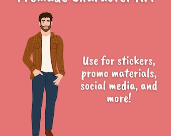 Premade Illustrated Character Art for Authors