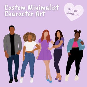 Maßgeschneiderte minimalistische Charakterkunst für Autoren
