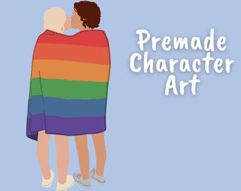 Premade Minimalist Character Art for Authors