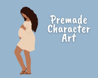 Vorgefertigte minimalistische Character Art für Autoren