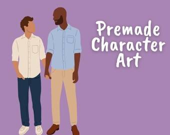 Premade Minimalist Character Art for Authors