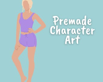 Premade Minimalist Character Art for Authors