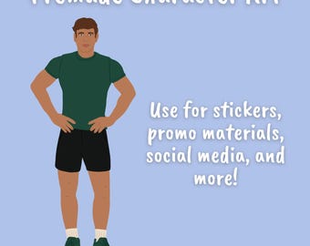 Premade Illustrated Character Art for Authors