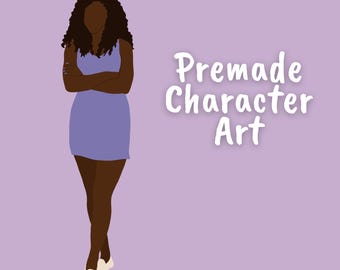 Vorgefertigte minimalistische Character Art für Autoren