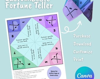 Customizable Fortune Teller, Hockey Stick Design