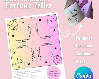 Customizable Fortune Teller, Baseball Design