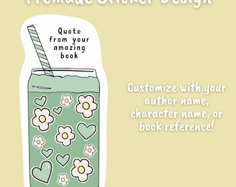 Pre-made Sticker Design, Matcha Drink