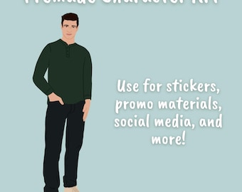 Premade Illustrated Character Art for Authors