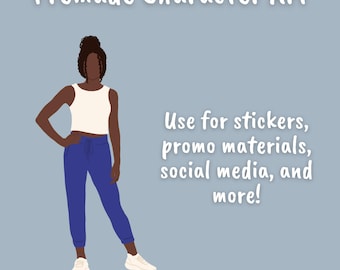 Premade Minimalist Character Art for Authors