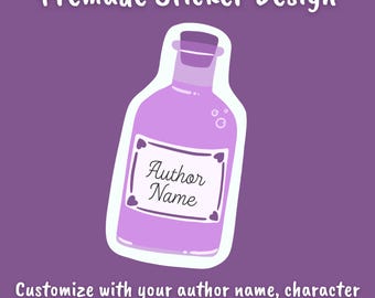 Pre-made Sticker Design, Purple Bottle