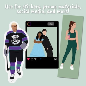 Custom Illustrated Character Art for Authors image 2