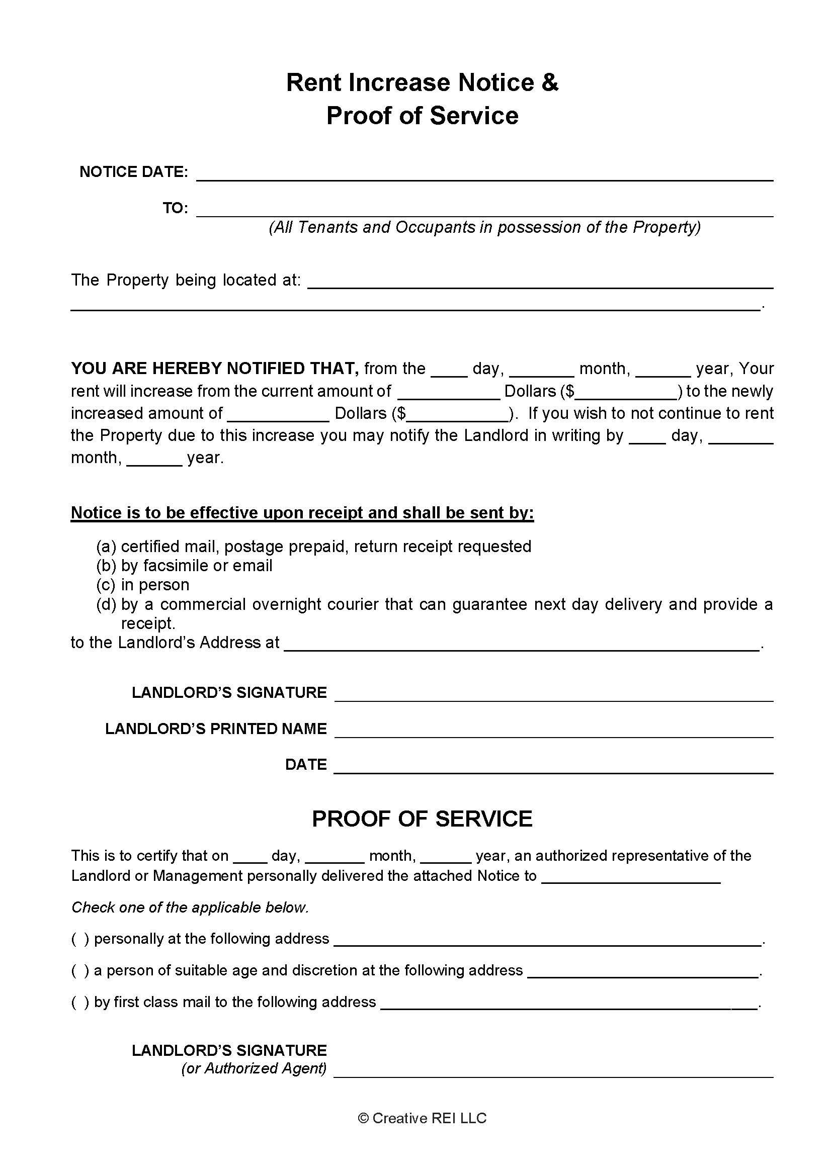 Rent Increase Notice With Proof Of Service Google Docs microsoft Word rent-increase-notice-with-proof-of-service-google-docs-microsoft-word