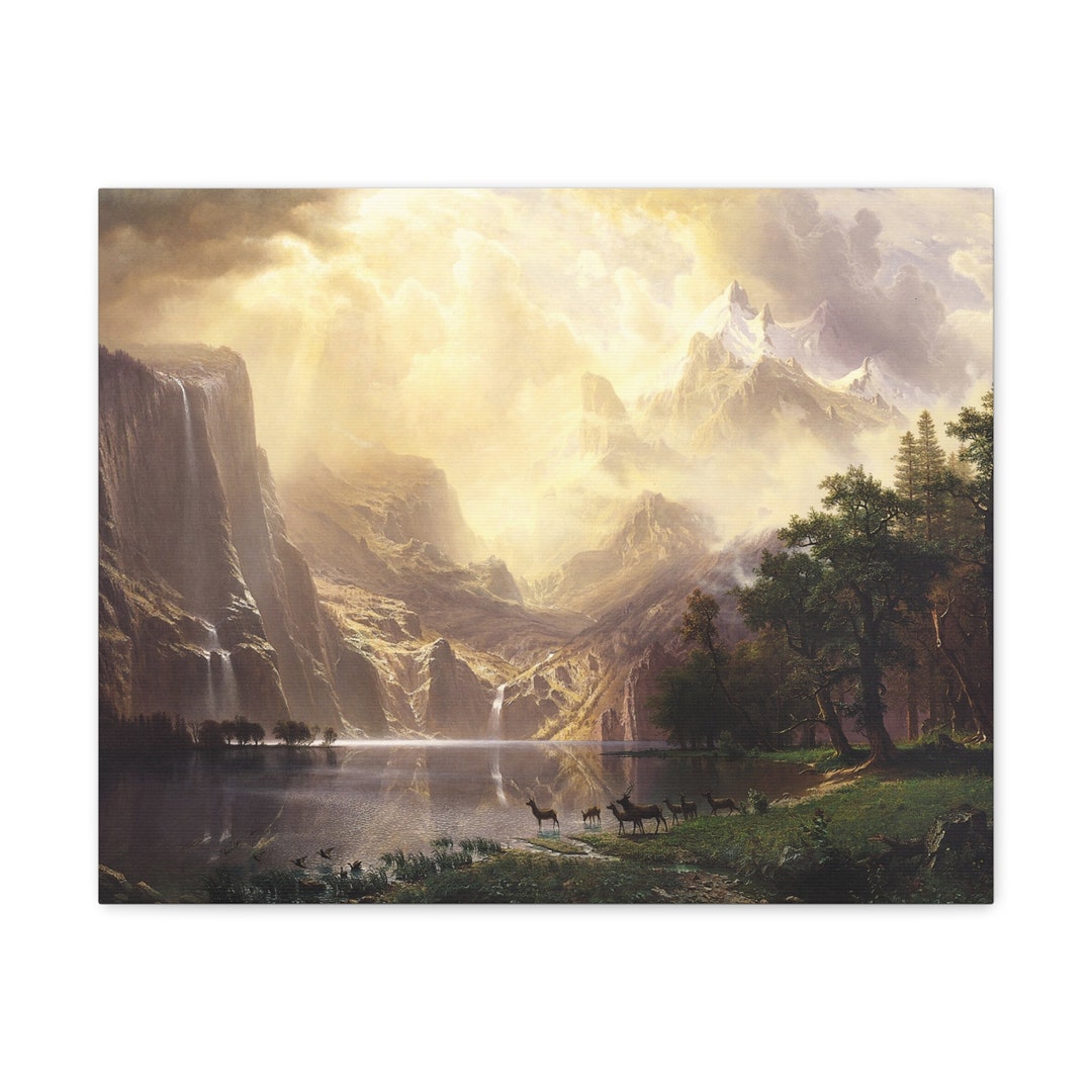 Sunrise Mountain Landscape Canvas Wall Art - Stunning Nature Scene With ...