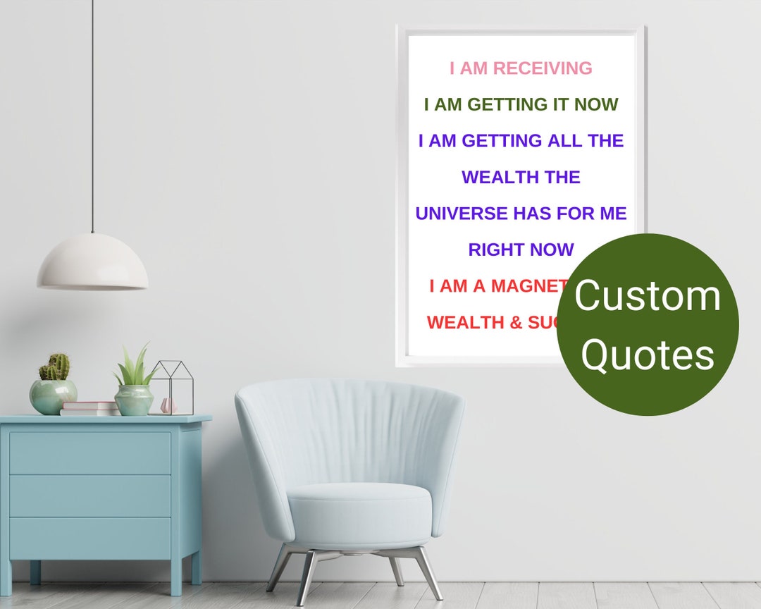 Custom Quote Printable Wall Art Poster Downloads - Multiple Sizes ...