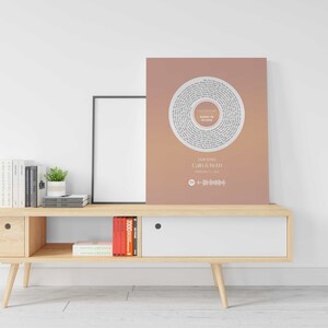 Personalized Favorite Song Lyrics Vinyl Record Canvas, Custom Wedding ...