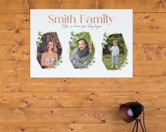 Lienzo con fotos familiares, regalo para papá y mamá, regalo de Navidad para padres, collage de fotos familiares personalizado.