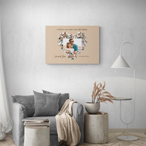 Personalized Photo Collage Family Canvas Wall Art, Unique Valentines ...