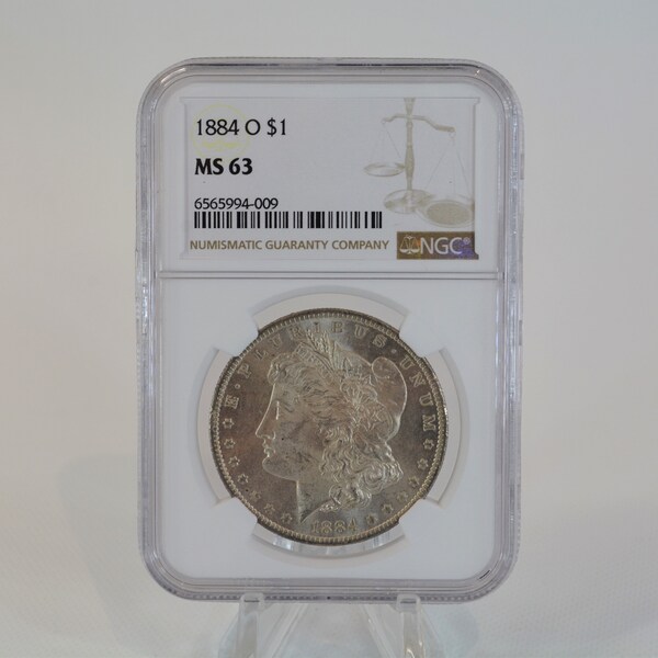 1884-O MS63 Morgan Dollar, NGC MS 63, Morgan Dollar, 1884-O Morgan Dollar, 90% Silver, Graded and Authenticated