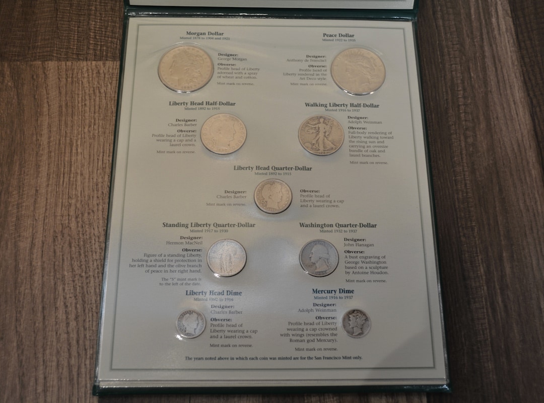 The Silver Coins of the San Francisco Mint 1878-1937, 9 Different 90% ...