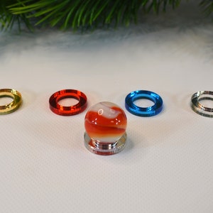 Mirrored Acrylic Circle Marble Display Stands, Acrylic Marble Display Stands, 4 Colors To Choose From, Circle Marble Display Stands