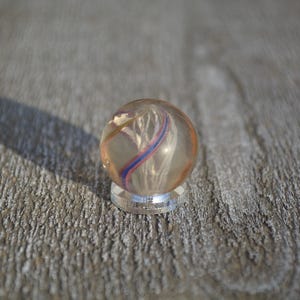 Antique German Swirl Marble, Antique Handmade Glass Swirl Marble, German Swirl Marble, Latticino Core, Display Stand Included, 23mm Diameter