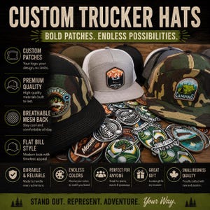 Personalized 7 Panel Hat: Custom Logo Leather Patch Hydro Sport Cap