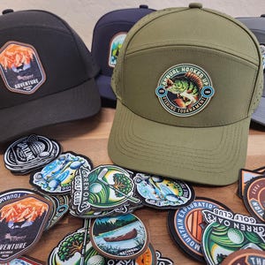 Custom Hat with Color Leather Patch Hat with Company Logo for 6 Panel Hydro Sport Hat with Custom Leather Patch Personalized Hat
