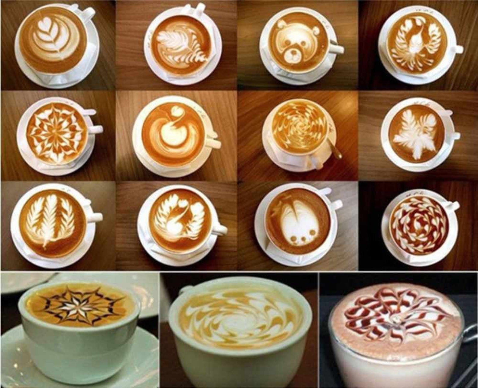 16/20/30/50/120 PCS Coffee Latte Art Stencil Sets, Baking Stencils ...