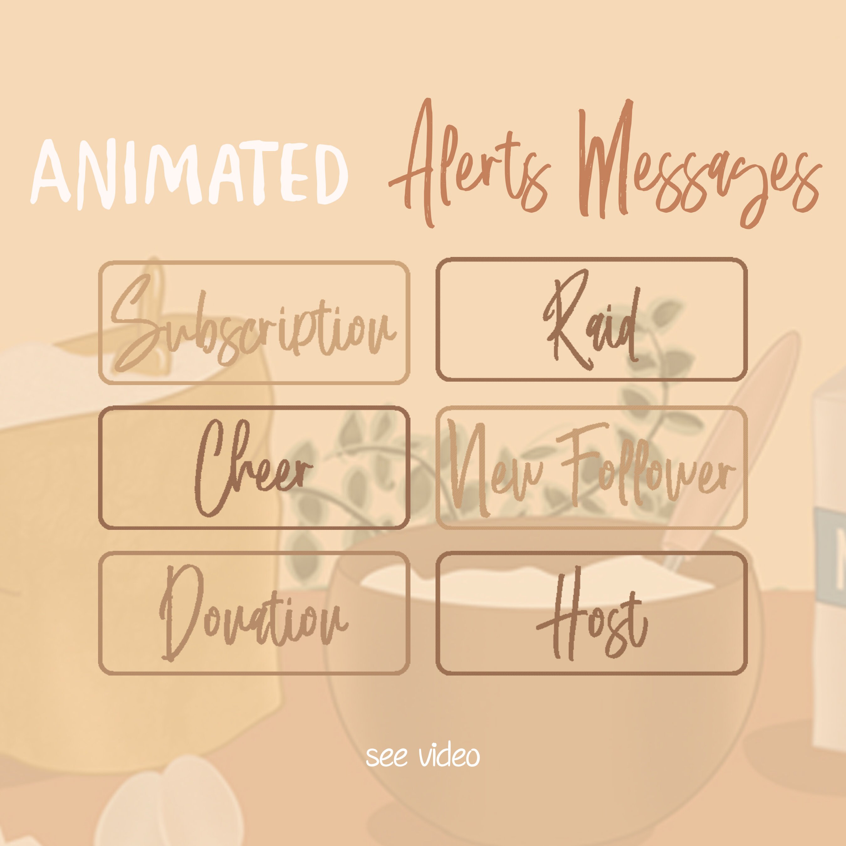 Cute Baking Stream Pack for Twitch, Twitch Overlay, Complete Streaming ...