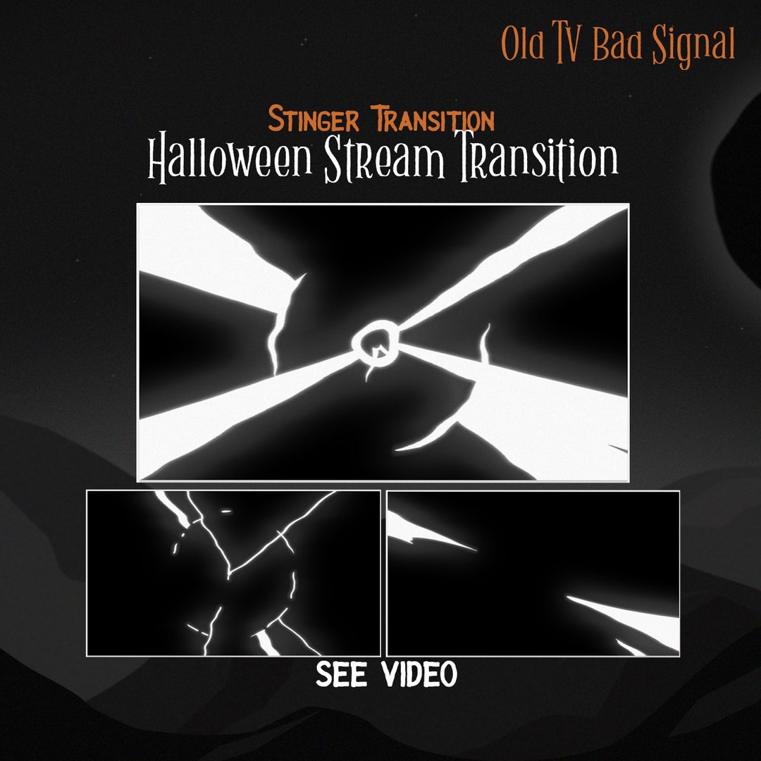 Overlay Left. Sign Stream Stinger Transition, Bad TV Sign, Twitch Overlay, Halloween - Etsy