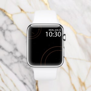 Gold Line Watch Face Wallpaper, Aesthetic Smartwatch Background, Smart Watch, Modern Smart Watch, Minimalist Apple Watch, Watch Faces